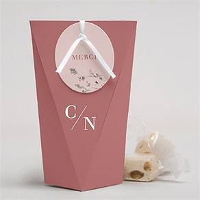 Boîte surprise mariage élégance rose