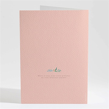 Livret de messe communion rose tendre - Dos du livret