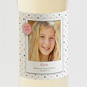 Etiquette de bouteille communion sa première communion