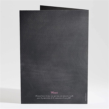 Livret de messe communion fond ardoise et photo - Dos du livret