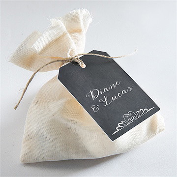 Etiquette mariage retro original - Mise en situation