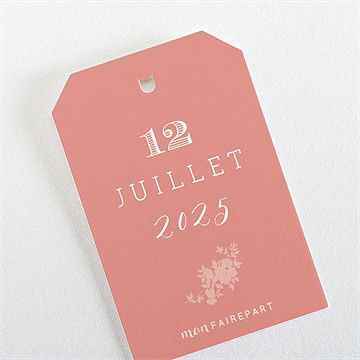 Etiquette mariage retro original - Dos de l'étiquette