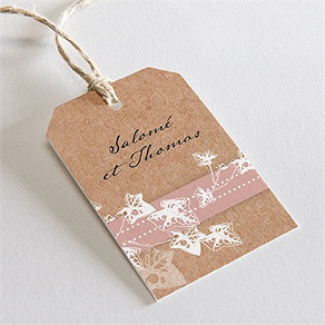 Etiquette mariage lierre grimpant