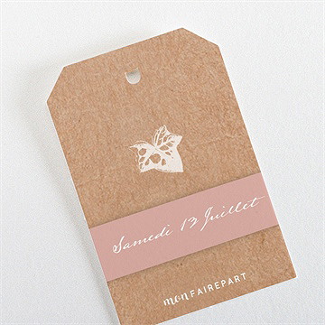 Etiquette mariage lierre grimpant - Dos de l'étiquette