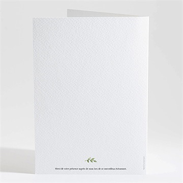 Livret de messe mariage fougères - Dos du livret