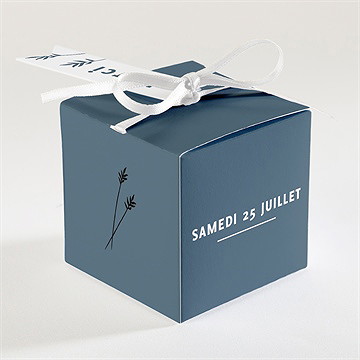 Boîte de dragées mariage esquisse - Dos de la boîte