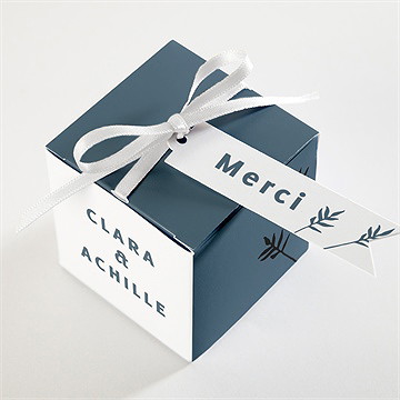 Boîte de dragées mariage esquisse - Dessus de la boîte