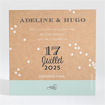 Save the Date mariage petite cocotte - Dos de la carte
