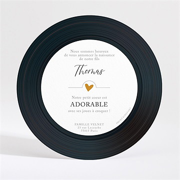 Faire-part naissance mon premier show - Dos du faire-part