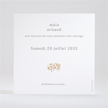 Save the Date mariage gravure - Dos du save the date