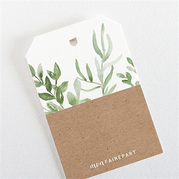 Etiquette mariage fougères - Dos de l'étiquette
