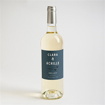 Etiquette de bouteille mariage esquisse - Mise en situation