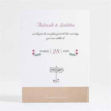 Save the Date mariage nos 2 petits mariés - Dos du save the date