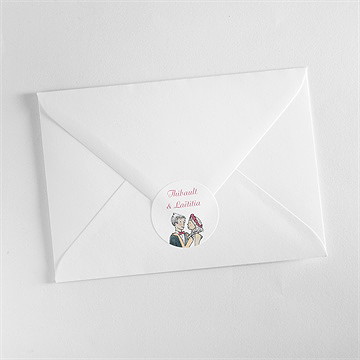 Sticker mariage nos 2 petits mariés - Mise en situation