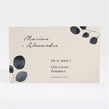 Save the Date mariage contraste - Dos de la carte