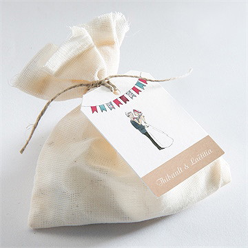 Etiquette mariage nos 2 petits mariés - Mise en situation