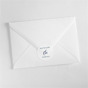 Sticker mariage aquarelle bleue - Mise en situation