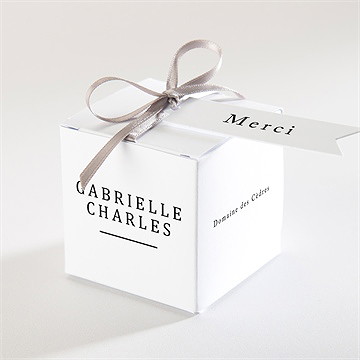 Boîte de dragées mariage un point c'est nous