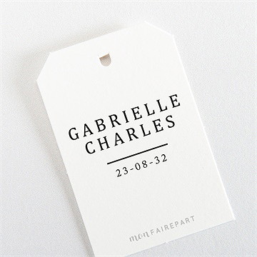 Etiquette mariage un point c'est nous - Dos de l'étiquette