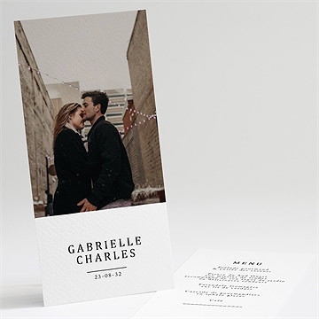 Menu mariage un point c'est nous