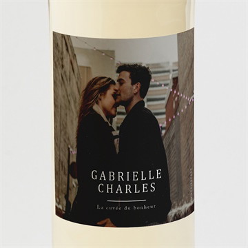 Etiquette de bouteille mariage un point c'est nous