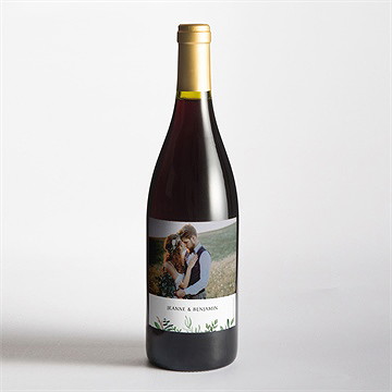 Etiquette de bouteille mariage love power - Mise en situation