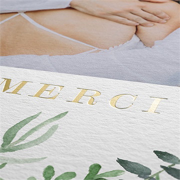 Remerciement mariage love power - Marquage à chaud OR