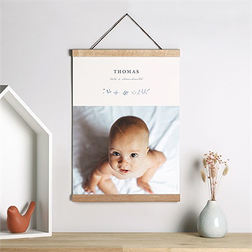 Affiche naissance tendre poésie - Mise en situation