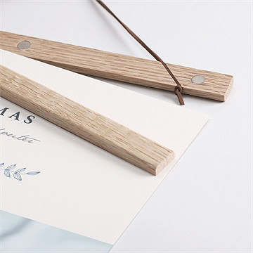 Affiche naissance tendre poésie - Détail des supports en bois