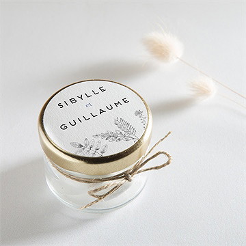 Sticker mariage gravure florale - Mise en situation