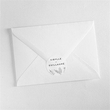 Sticker mariage gravure florale - Mise en situation