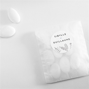 Sticker mariage gravure florale - Mise en situation