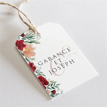 Etiquette mariage jolis coquelicots