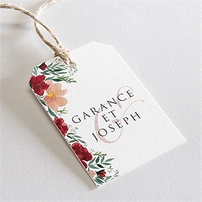 Etiquette mariage jolis coquelicots