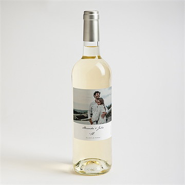 Etiquette de bouteille mariage feuillages - Mise en situation