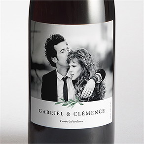 Etiquette de bouteille mariage so chic