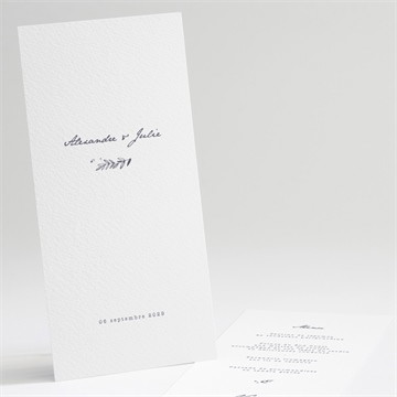 Menu mariage feuillages