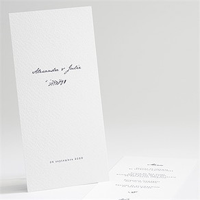 Menu mariage feuillages