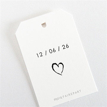 Etiquette mariage juste nous - Dos de l'étiquette