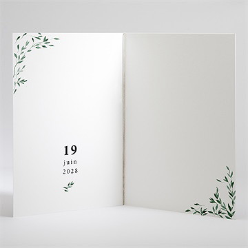 Livret de messe mariage so chic - Intérieur du livret