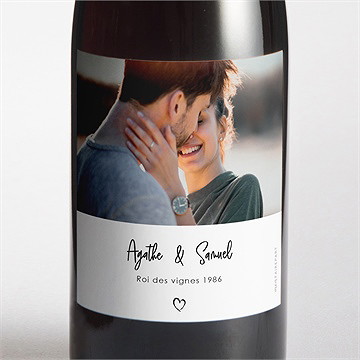 Etiquette de bouteille mariage juste nous