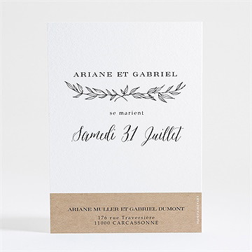 Save the Date mariage douce harmonie - Dos du faire-part