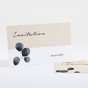 Carton d'invitation mariage contraste