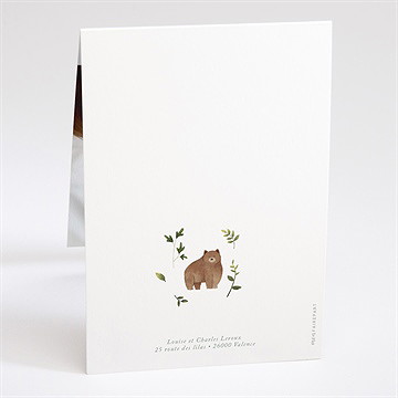 Faire-part naissance compères - Dos du faire-part