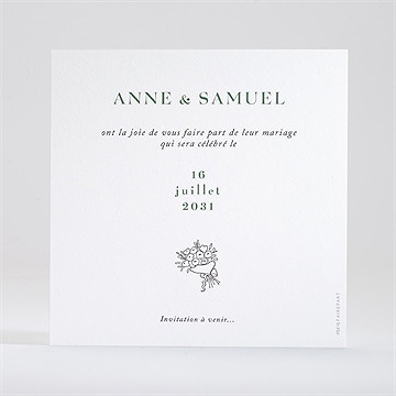 Save the Date mariage la belle histoire - Dos du save the date