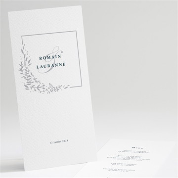 Menu mariage en relief