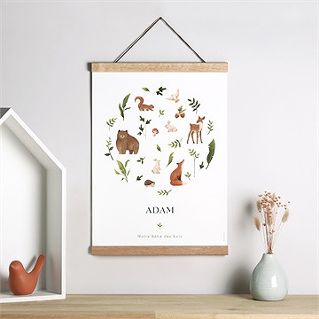 Affiche naissance compères - Mise en situation