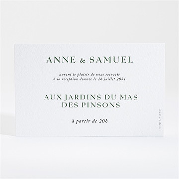 Carton d'invitation mariage la belle histoire - Dos du carton