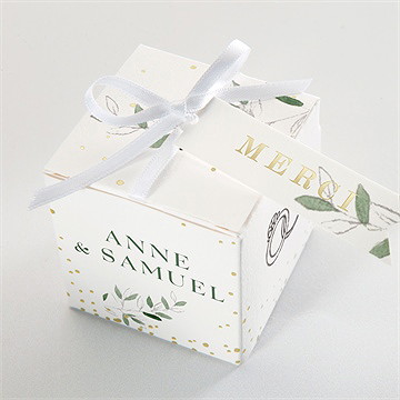 Boîte de dragées mariage la belle histoire - Dessus de la boîte