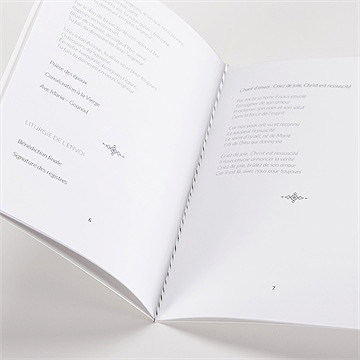 Livret de messe mariage élégance - Mise en situation